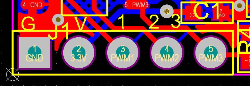 2.4G无线调光模块5PIN  3路PWM调光